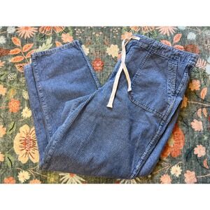 J.Crew Womens XL Pinstripe Corduroy Pull-On Pants Blue White BA294 FA21‎